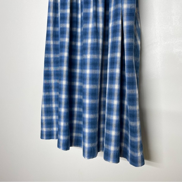 VINTAGE Express Plaid Overall Maxi Dress Cottagecore Yellowstone America - Picture 4 of 10